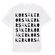 White t-shirt med Korsåker ordlek t-shirt