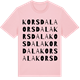 Pink Cotton t-shirt med Korsdala ordlek t-shirt