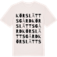 Vintage White t-shirt med Körslätts gård ordlek t-shirt