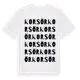 White t-shirt med Korsör ordlek t-shirt