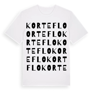 Korteflo ordlek t-shirt – ekologisk bomull t-shirt från Pinshirt