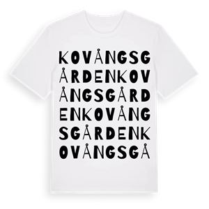 Kovångsgården ordlek t-shirt – ekologisk bomull t-shirt från Pinshirt