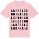 Pink Cotton t-shirt med Kräbbleboda ordlek t-shirt