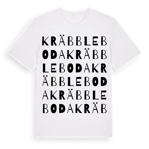 Kräbbleboda ordlek t-shirt – ekologisk bomull t-shirt från Pinshirt