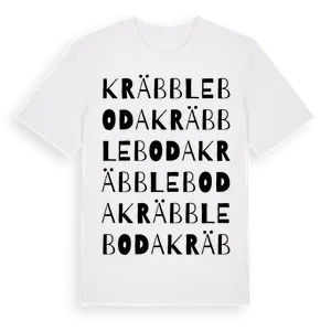 Kräbbleboda ordlek t-shirt – ekologisk bomull t-shirt från Pinshirt