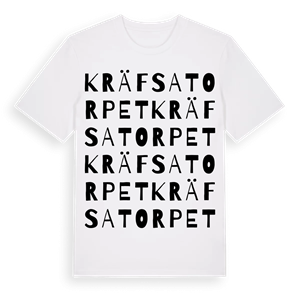 Kräfsatorpet ordlek t-shirt – ekologisk bomull t-shirt från Pinshirt
