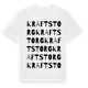White t-shirt med Krafts Torg ordlek t-shirt