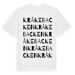 Kråkebacken ordlek t-shirt – ekologisk bomull t-shirt från Pinshirt