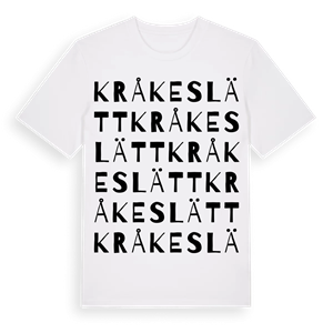 Kråkeslätt ordlek t-shirt – ekologisk bomull t-shirt från Pinshirt