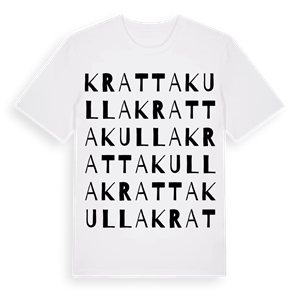 Krattakulla ordlek t-shirt – ekologisk bomull t-shirt från Pinshirt