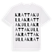 Krattakulla ordlek t-shirt