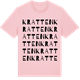 Pink Cotton t-shirt med Kratten ordlek t-shirt