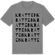 Mid Heather Gray t-shirt med Kratten ordlek t-shirt
