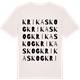 Vintage White t-shirt med Krika skog ordlek t-shirt