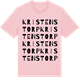 Pink Cotton t-shirt med Kristenstorp ordlek t-shirt