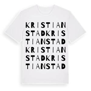Kristianstad ordlek t-shirt – ekologisk bomull t-shirt från Pinshirt