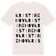Vintage White t-shirt med Kristinehov ordlek t-shirt