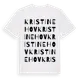 White t-shirt med Kristinehov ordlek t-shirt