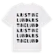 White t-shirt med Kristinelund ordlek t-shirt