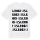 White t-shirt med Kroghus ordlek t-shirt