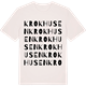 Vintage White t-shirt med Krokhusen ordlek t-shirt