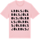 Pink Cotton t-shirt med Kroksjö ordlek t-shirt
