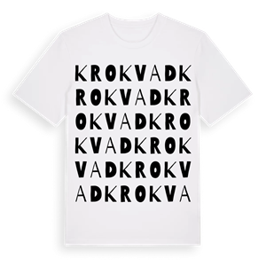 Krokvad ordlek t-shirt – ekologisk bomull t-shirt från Pinshirt