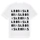 White t-shirt med Kronas ordlek t-shirt