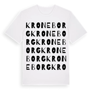 Kroneborg ordlek t-shirt – ekologisk bomull t-shirt från Pinshirt