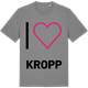 Mid Heather Gray t-shirt med Jag älskar Kropp t-shirt stort tryck