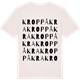 Vintage White t-shirt med Kroppåkra ordlek t-shirt