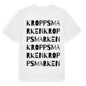 Kroppsmarken ordlek t-shirt – ekologisk bomull t-shirt från Pinshirt