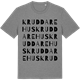 Mid Heather Gray t-shirt med Kruddarehus ordlek t-shirt