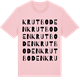 Pink Cotton t-shirt med Krutboden ordlek t-shirt
