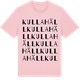 Pink Cotton t-shirt med Kulla häll ordlek t-shirt