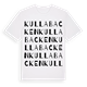 White t-shirt med Kullabacken ordlek t-shirt