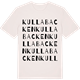 Vintage White t-shirt med Kullabacken ordlek t-shirt