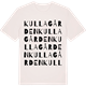 Vintage White t-shirt med Kullagården ordlek t-shirt