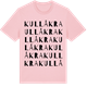 Pink Cotton t-shirt med Kullåkra ordlek t-shirt