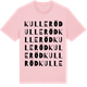 Pink Cotton t-shirt med Kulleröd ordlek t-shirt