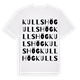 White t-shirt med Kullshög ordlek t-shirt