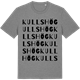 Mid Heather Gray t-shirt med Kullshög ordlek t-shirt