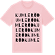 Pink Cotton t-shirt med Kumleröd ordlek t-shirt