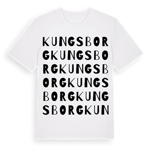 Kungsborg ordlek t-shirt – ekologisk bomull t-shirt från Pinshirt