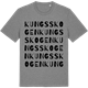 Mid Heather Gray t-shirt med Kungsskogen ordlek t-shirt