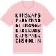 Pink Cotton t-shirt med Kunskapsparkens odlingsområde ordlek t-shirt