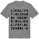 Mid Heather Gray t-shirt med Kunskapsparkens odlingsområde ordlek t-shirt