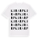 White t-shirt med Kurarp ordlek t-shirt