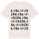 Vintage White t-shirt med Kuskahusen ordlek t-shirt