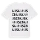 White t-shirt med Kuskahusen ordlek t-shirt